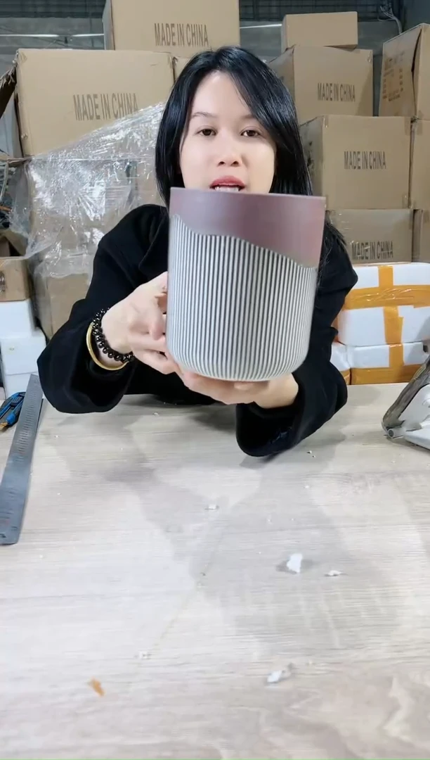 【闪购商品】陶瓷15cm以下半条纹紫砂12X14