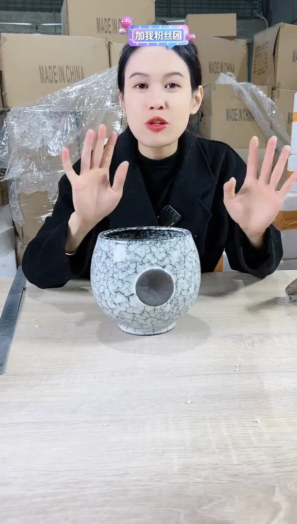 【闪购商品】陶瓷15cm以下外星人裂纹15X16