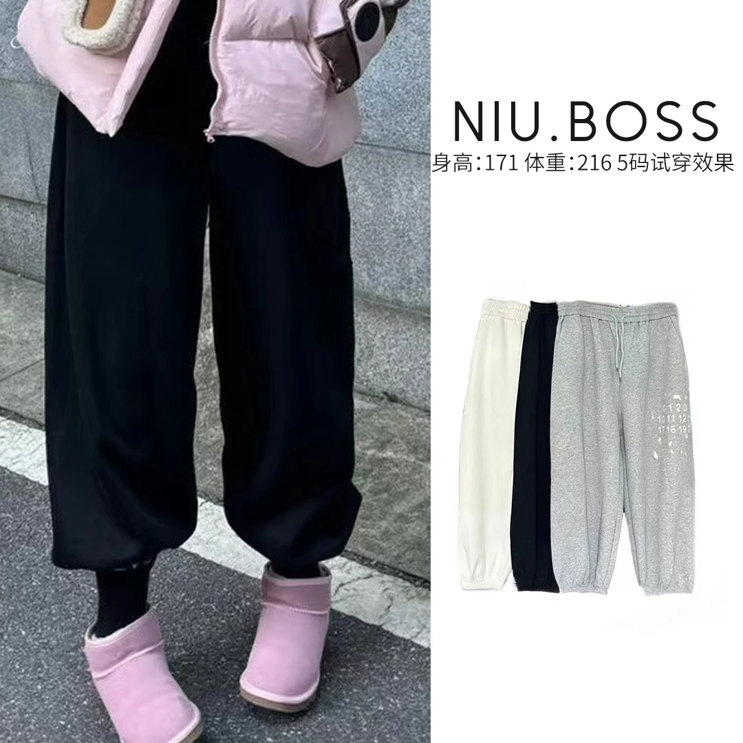 Three Ten. N大码250斤时尚休闲百搭潮流舒适秋冬情侣三色烧花裤