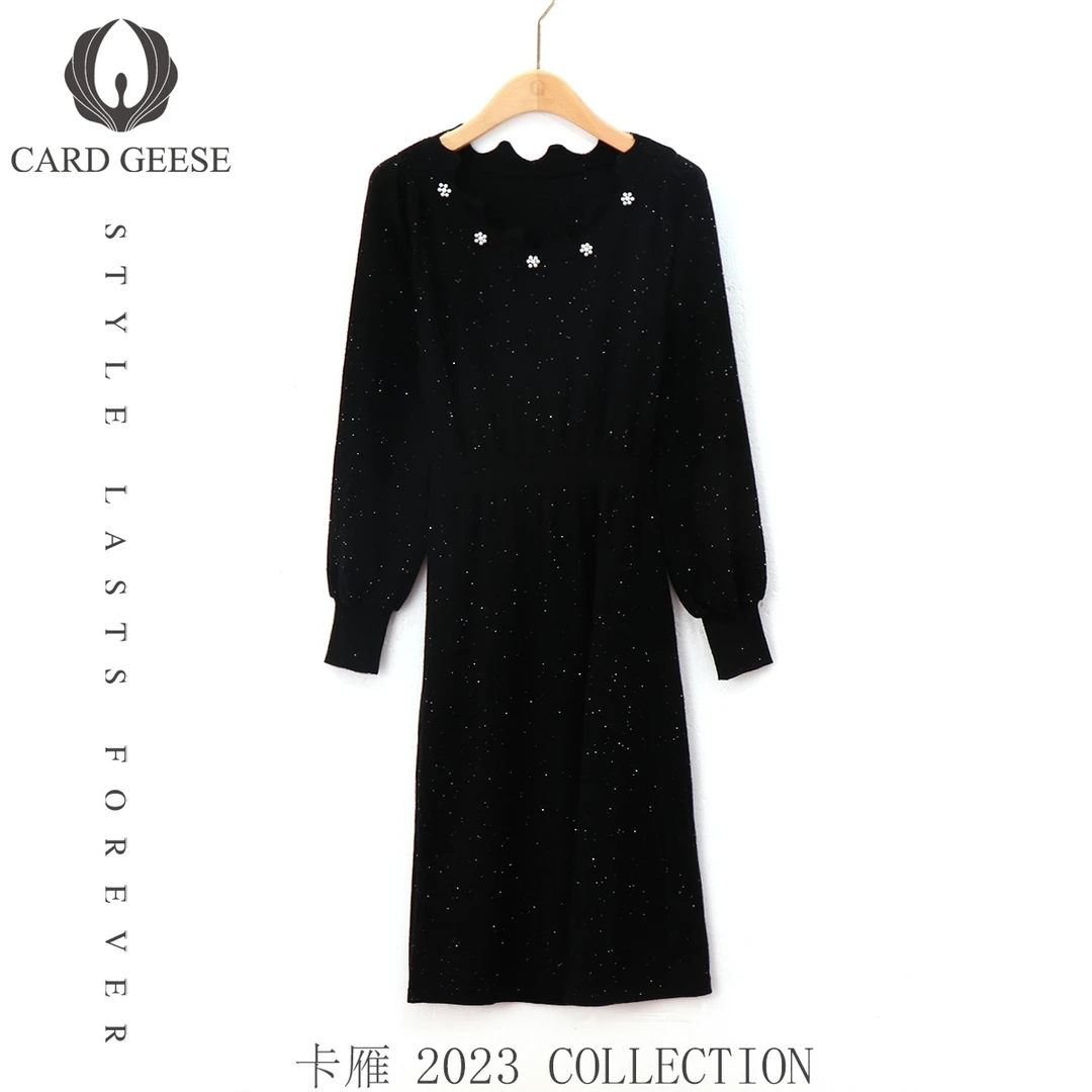 卡雁CARD GESE24夏针织百搭连衣裙MYJ2-23A681-9275