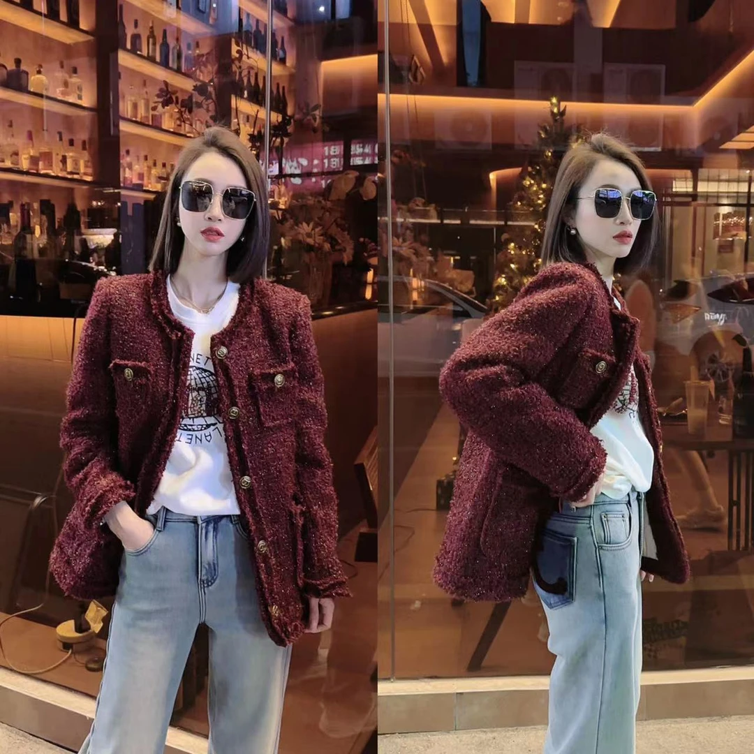 【熙薇品牌】2023冬季新款轻奢圣诞年货款羽绒小香外套气质F2573