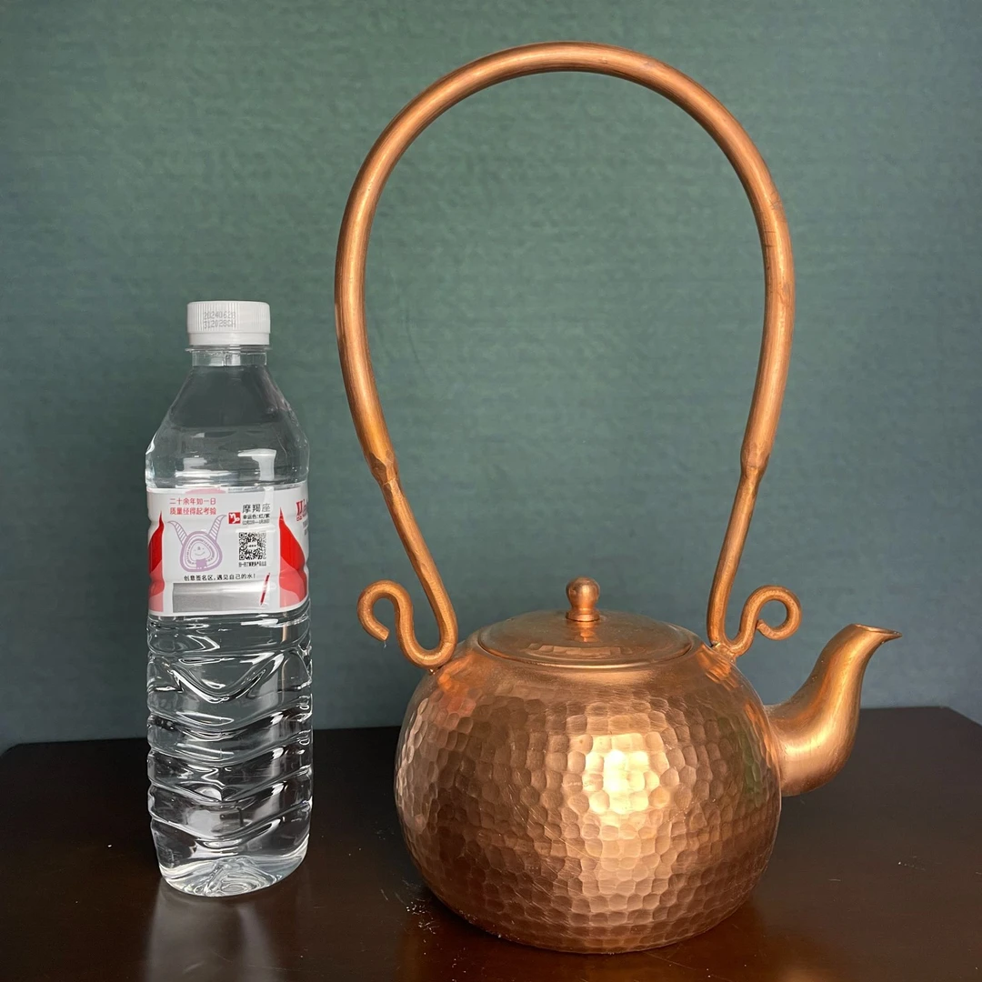 特厚围炉煮茶纯手工煮茶烧水壶家用耐用铜茶壶纯铜露营烧茶炉2(32