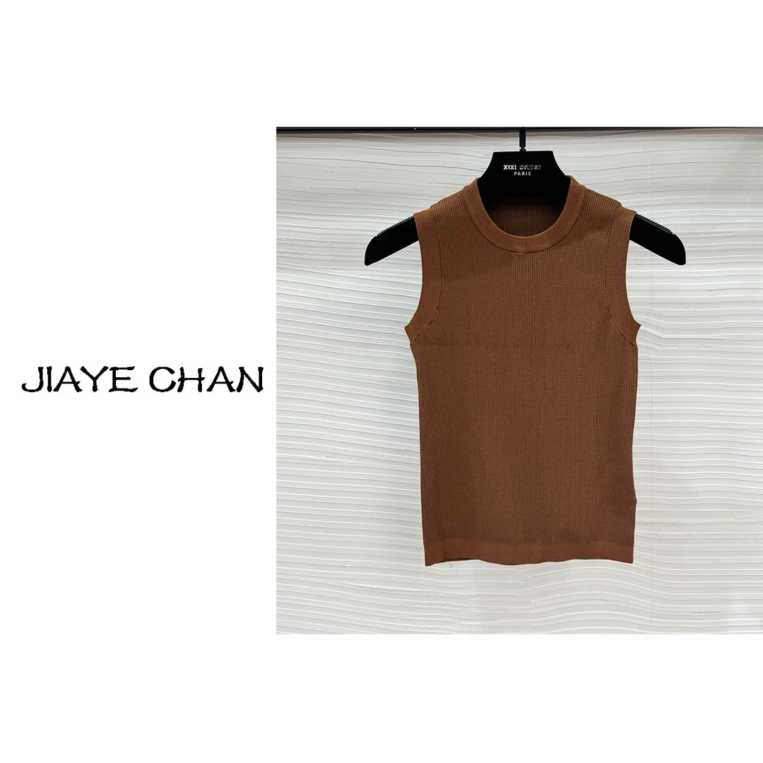 JIAYE CHAN  圆领针织打底背心