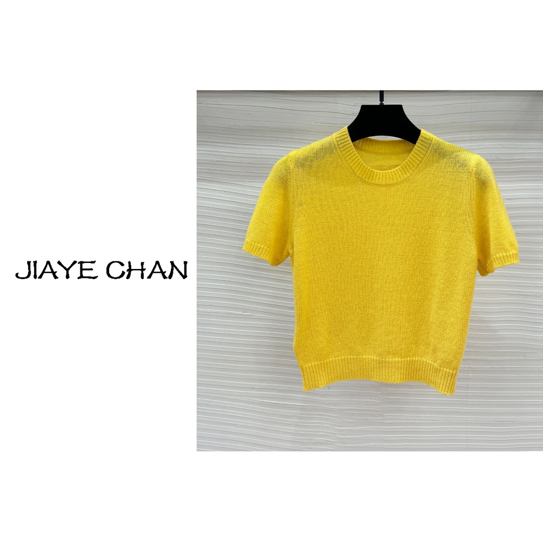 JIAYE CHAN    简约基础款针织短袖上衣