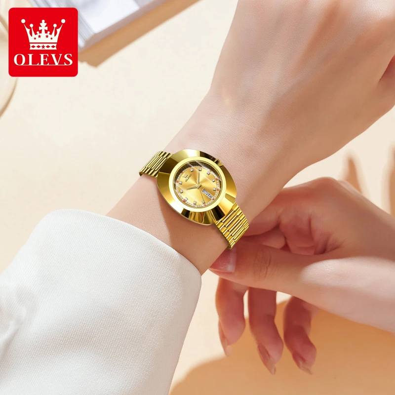OLEVS/欧利时女士手表高级感防水石英表小众轻奢女表气质百搭潮流