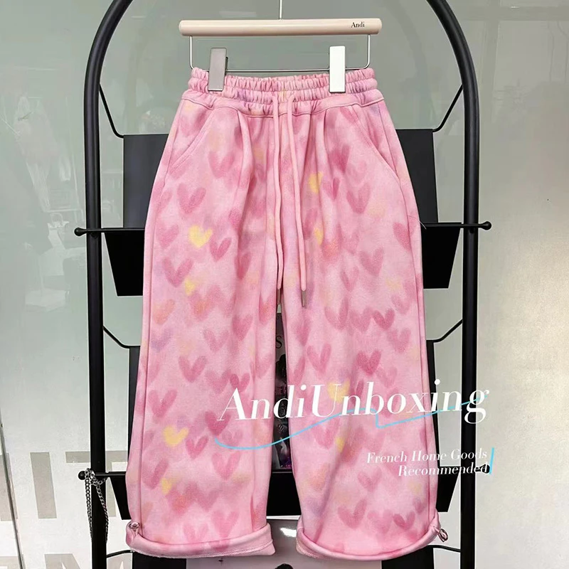 〖ANDI〗订制秋款女童爱心满印洋气时尚休闲裤2621