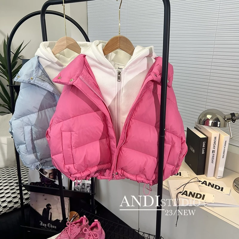 〖ANDI〗订制冬季中大童韩版拼接假两件洋气羽绒服1940