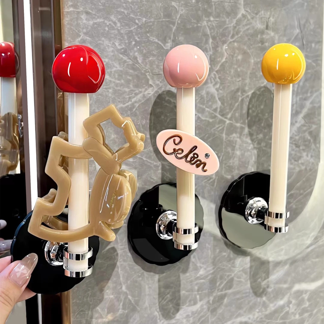 点砚多巴胺轻奢发圈挂钩壁挂免打孔置物架发夹首饰洗脸发箍头绳收