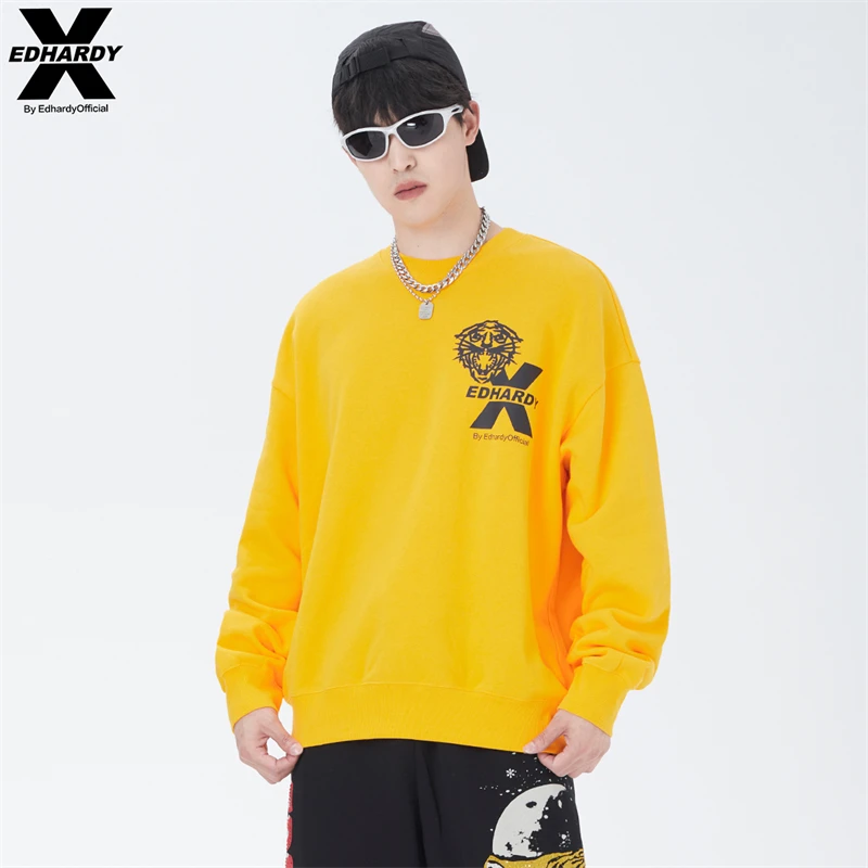 EDHARDY X潮牌虎头休闲圆领卫衣潮流时尚秋冬个性S12FDM105703