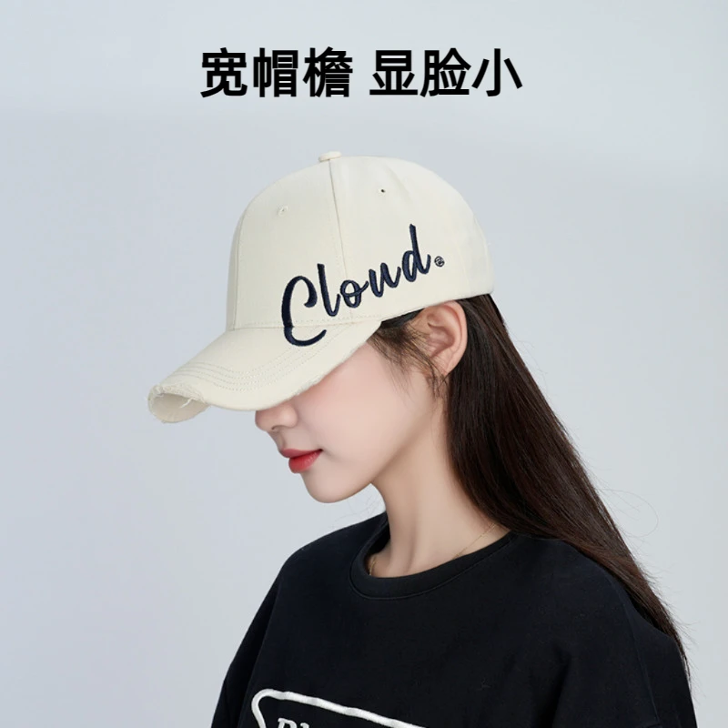 户外防晒帽子女春夏棒球帽时尚百搭显脸小宽檐鸭舌帽情侣遮阳帽男