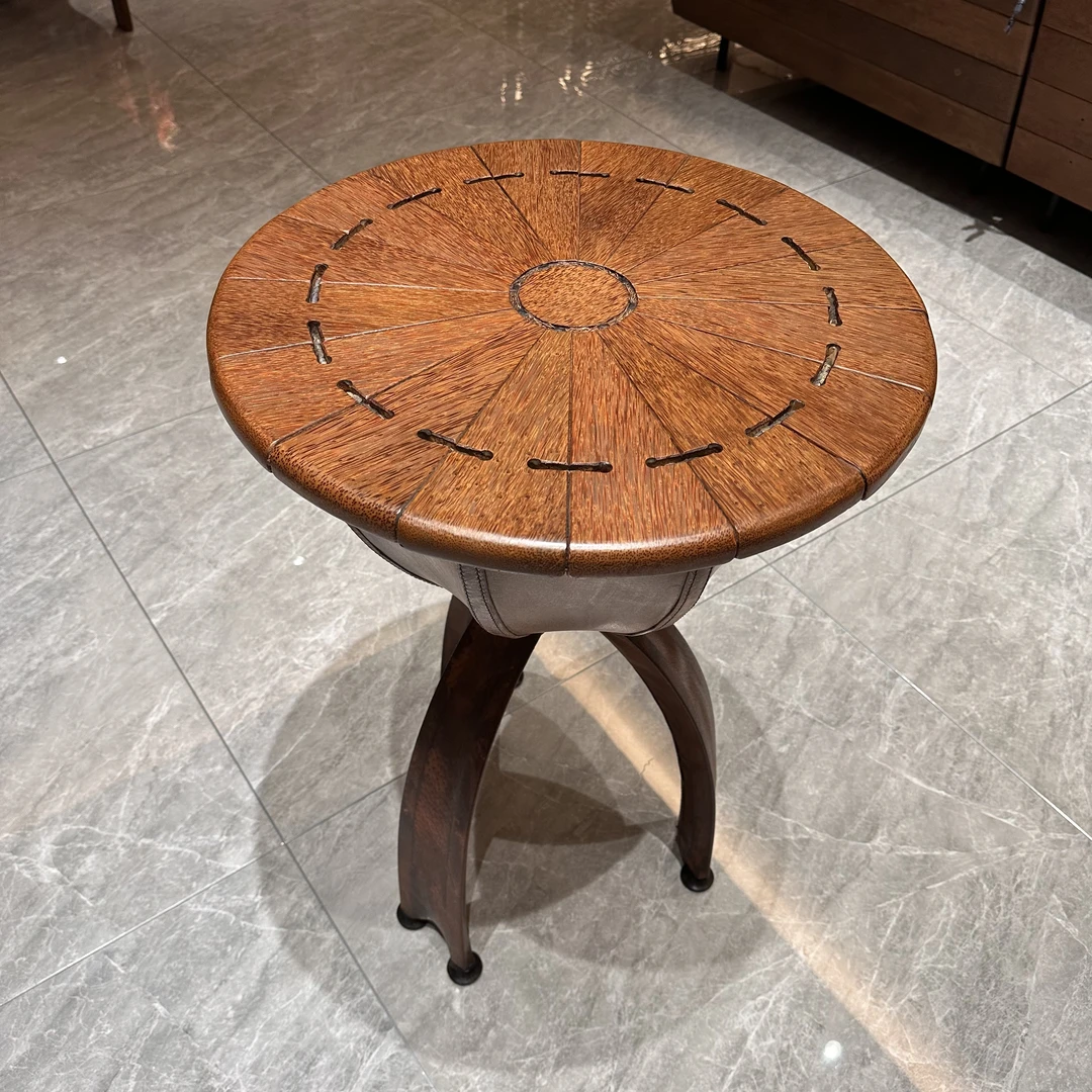 PACIFICGREEN梦幻高脚桌椰木定制 55DIA*72H  部落诧寂风茶几复古