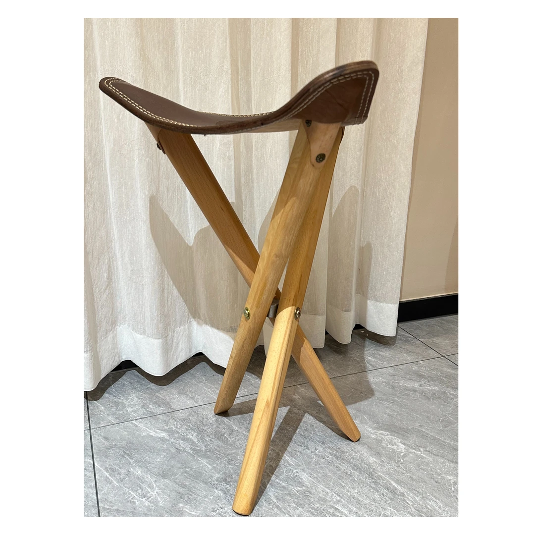 PACIFICGREEN复古可折叠皮质户外创意家用客厅凳子板凳矮凳椅子