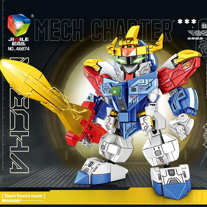 萌版机甲积木变形机器人拼装手办快乐高兴玩小积木益智玩具