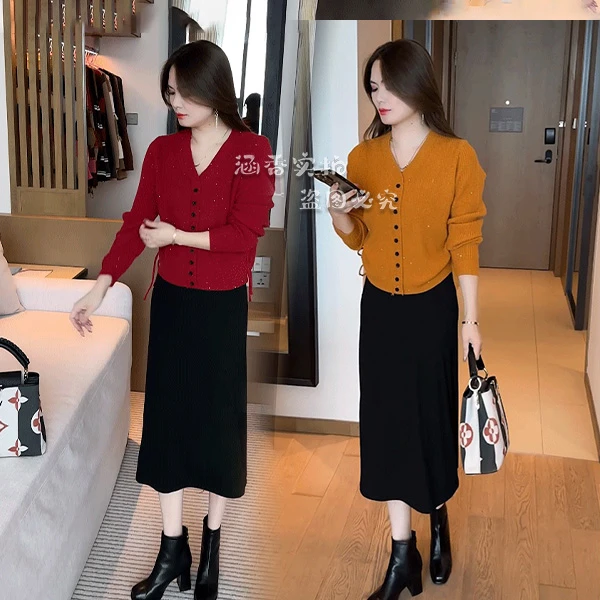 起素品牌  秋冬新款显瘦长袖女时尚百搭连衣裙 9905