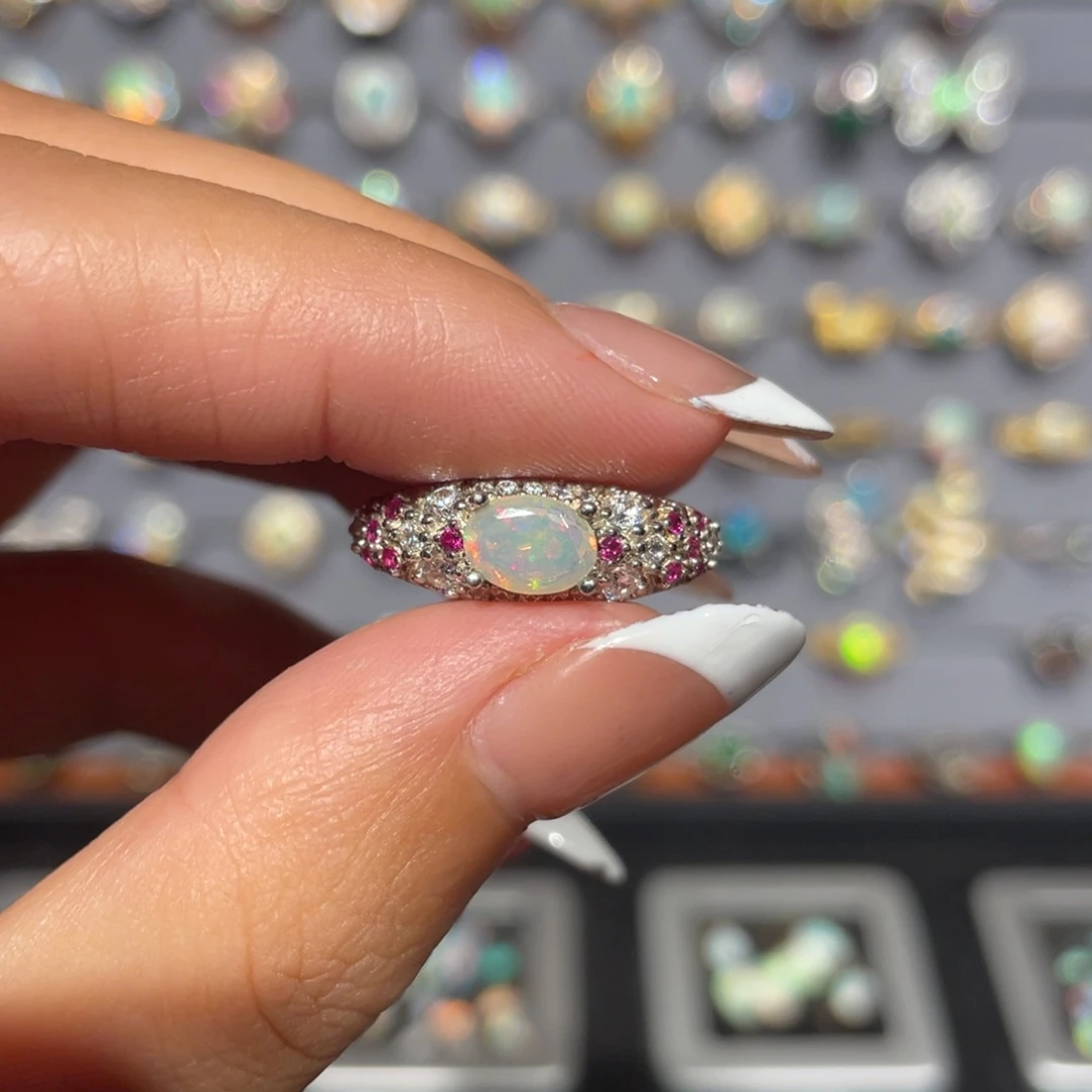 欧泊欧泊戒指银S925镶嵌