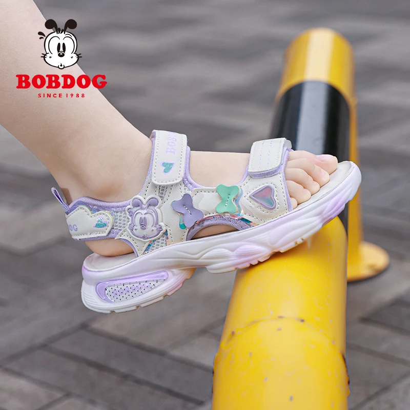 巴布豆女童凉鞋2025夏季新款中大童小女孩软底休闲学生儿童沙滩鞋