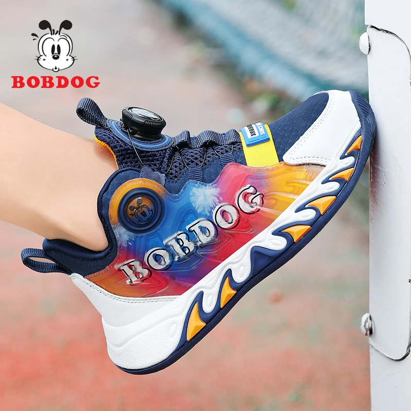 巴布豆青少年儿童篮球鞋春秋新款透气软底中大男童防滑耐磨运动鞋