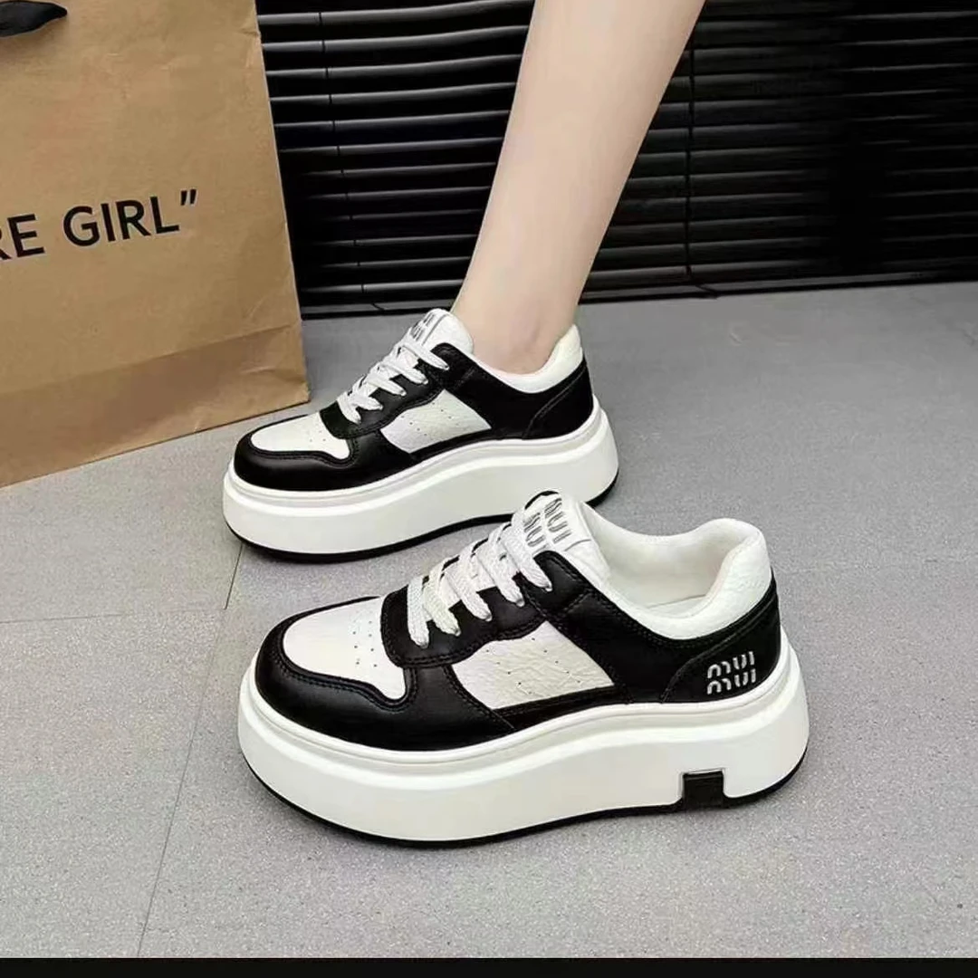 【赫本】0909新款时尚百搭厚底休闲小白鞋