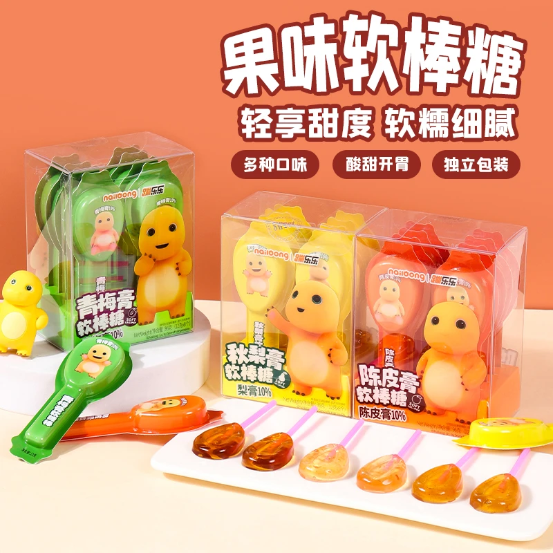 【直播专属】蹦乐乐奶龙陈皮/秋梨/青梅膏软棒糖休闲零食口感细腻