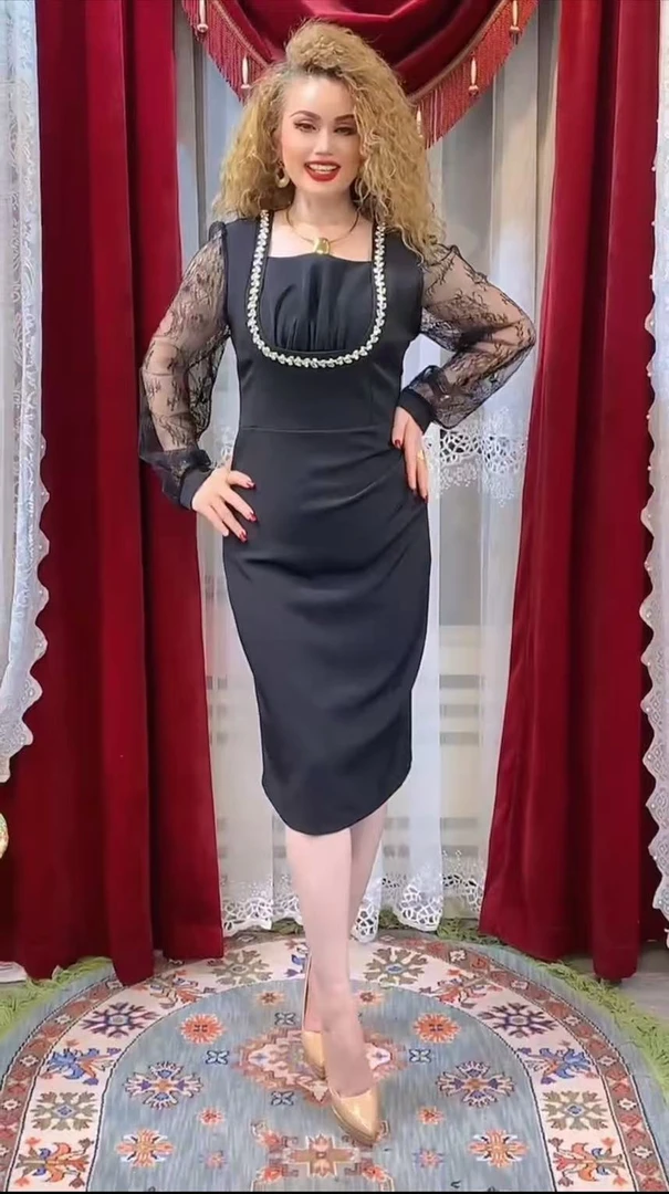 高定重工洋气连衣裙（00-164）