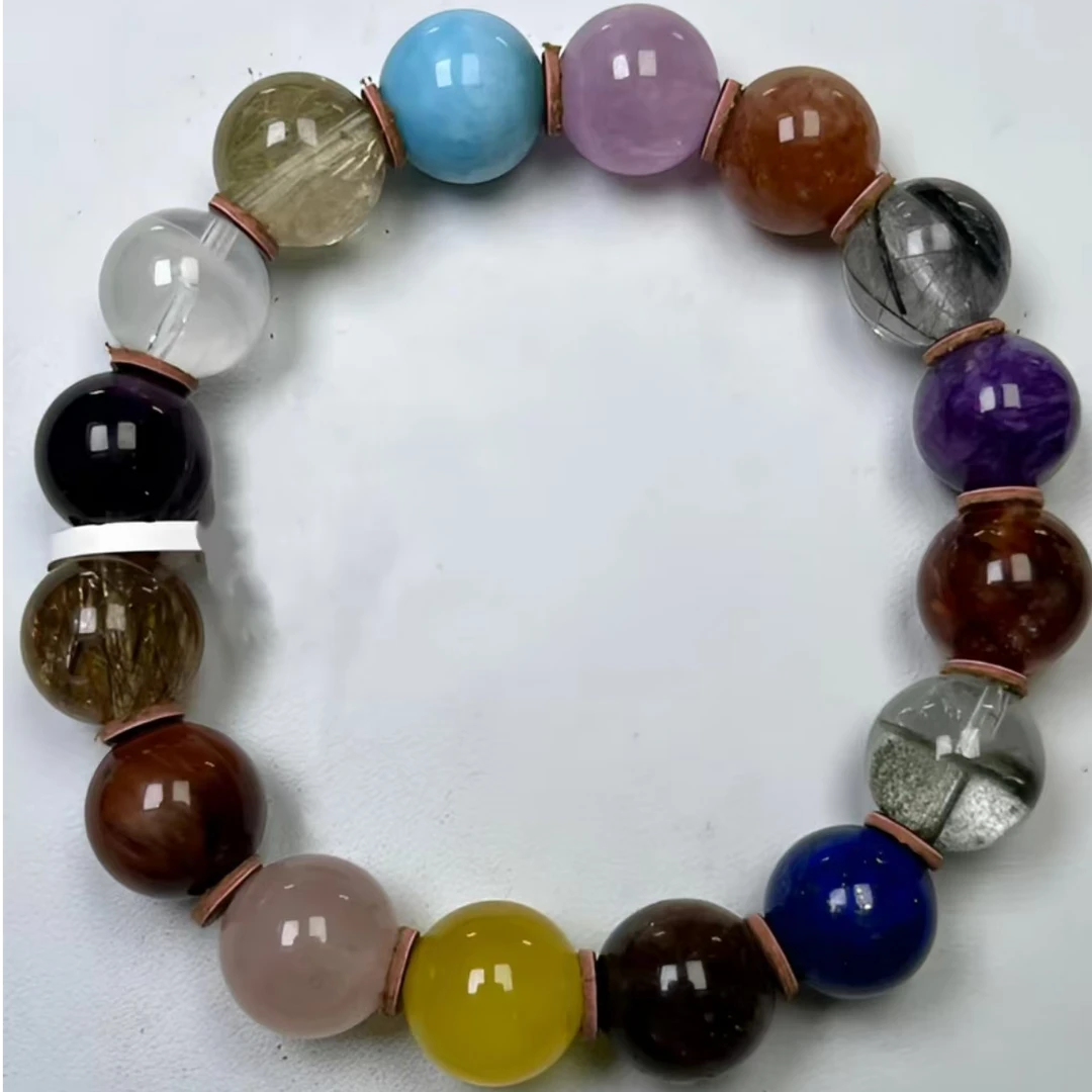 天然多宝水晶手串女款彩宝手链百搭多样性发一