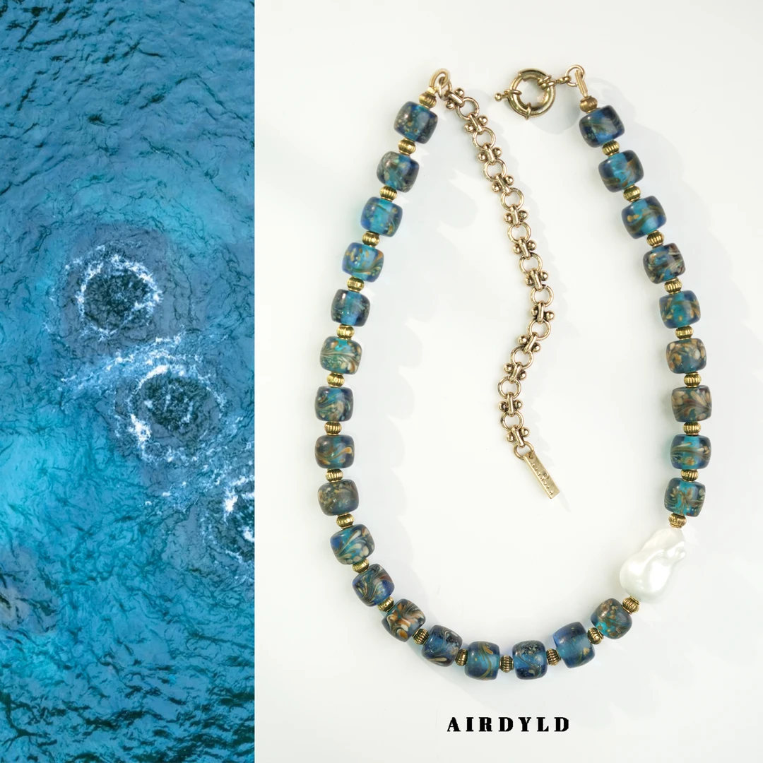 AirdyLD 黄铜琉璃项链 【柳泉】东方美学轻奢百搭时尚淄博琉璃项链