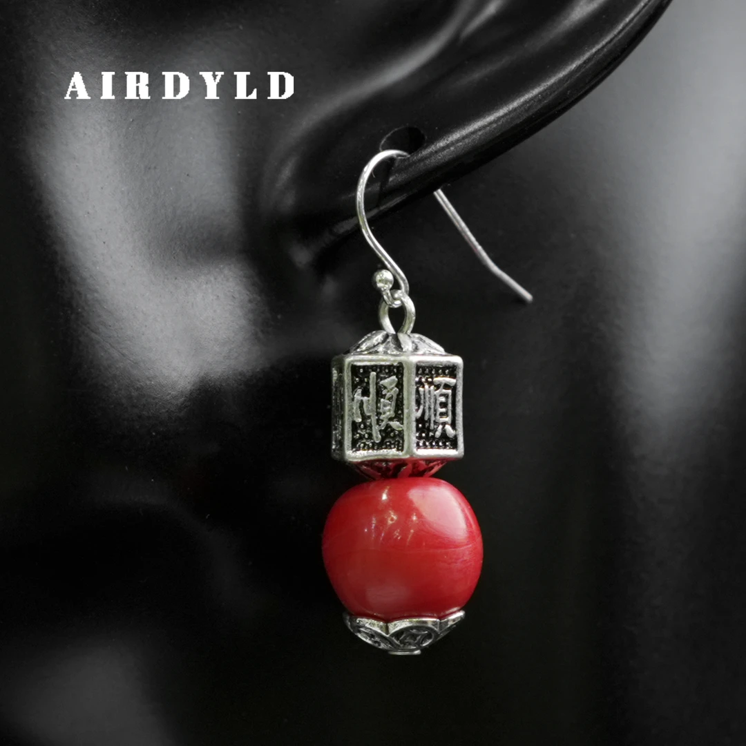 黄铜琉璃耳饰 【麒麟耳环】淄博老琉璃中式美学原创设计耳钉耳环