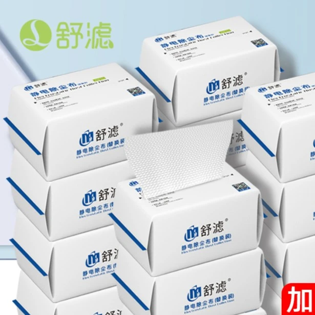 舒滤静电除尘纸替换擦纸吸毛干无纺布加厚加大擦地一次性家用吸附