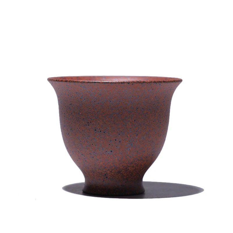 大吉羊柴烧 宜兴紫砂品茗杯 原矿铁砂泥铃铛主人杯70ml