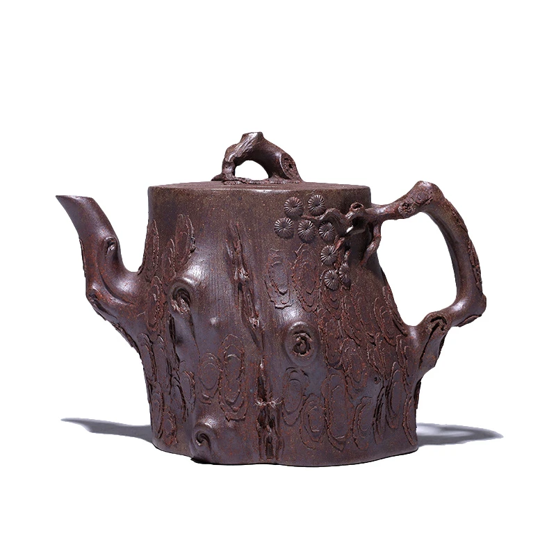 大吉羊柴烧 宜兴紫砂壶茶壶 原矿本山绿泥鹤骨松筋260ml李孟华