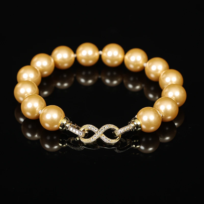 【定制款】浓金色8字扣手链12MM手链SL008