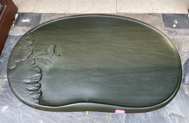 端砚石新款茶盘天然纯手工雕刻客厅办公室一体创新新奇