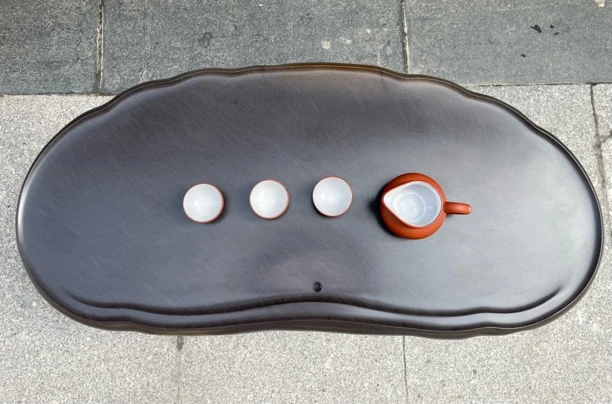 端砚石茶盘简约大气家居办公室一体创意新奇