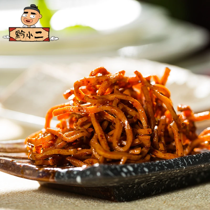 黔小二麻辣干丝300克盒装农村/15包小袋包装油炸解馋追剧必备零食