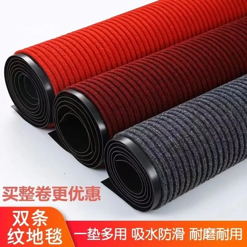 高档入户门垫地毯地垫PVC条纹吸水垫子家用吸水垫酒店门厅可裁剪
