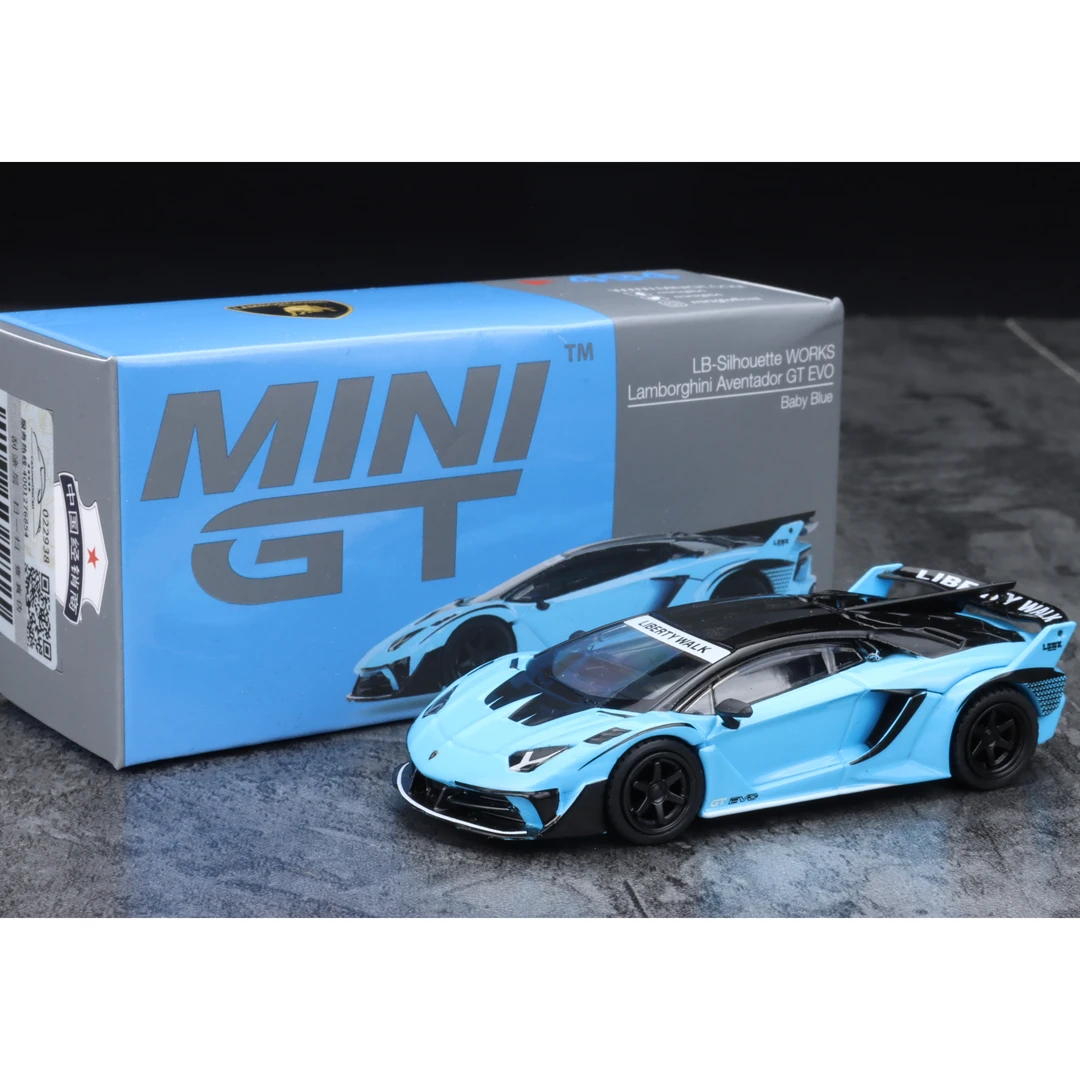 TSM-MINIGT 1:64 兰博基尼Aventador GT EVO BB蓝 合金车模