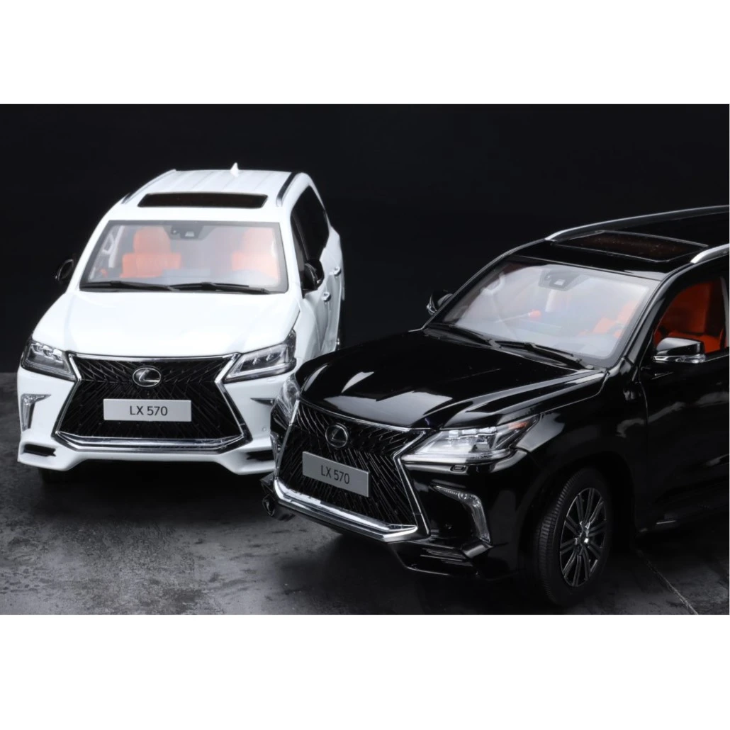 LCD 1:18 雷克萨斯 LX570 素白 黑色 银色 合金全开汽车模型