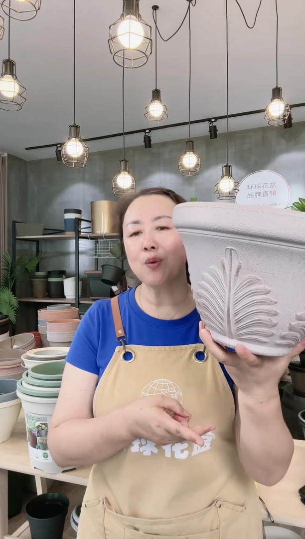 【闪购商品】塑料20CM以下11.2寸帕姆盆咖啡色2只带托