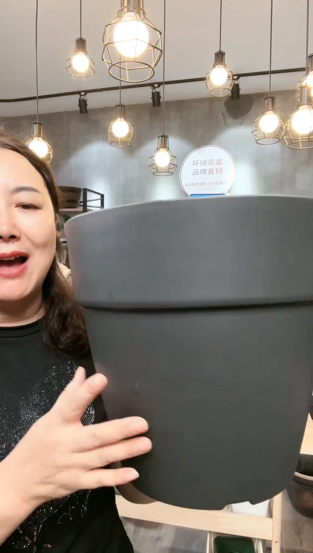 【闪购商品】塑料20CM以下尼奥38圆盆深灰2只带轮子带内网