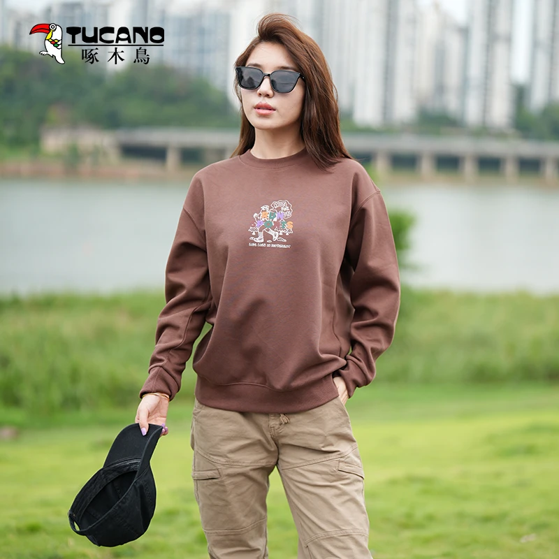 秋季百搭男上衣春秋长袖时尚休闲宽松潮流圆领D6672