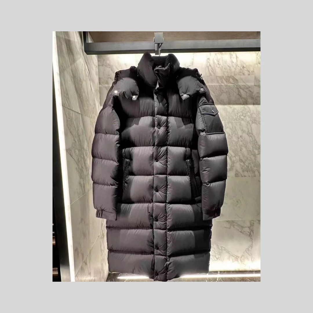 冬季乌面格子长款拉链棉衣 -【平衡规则】