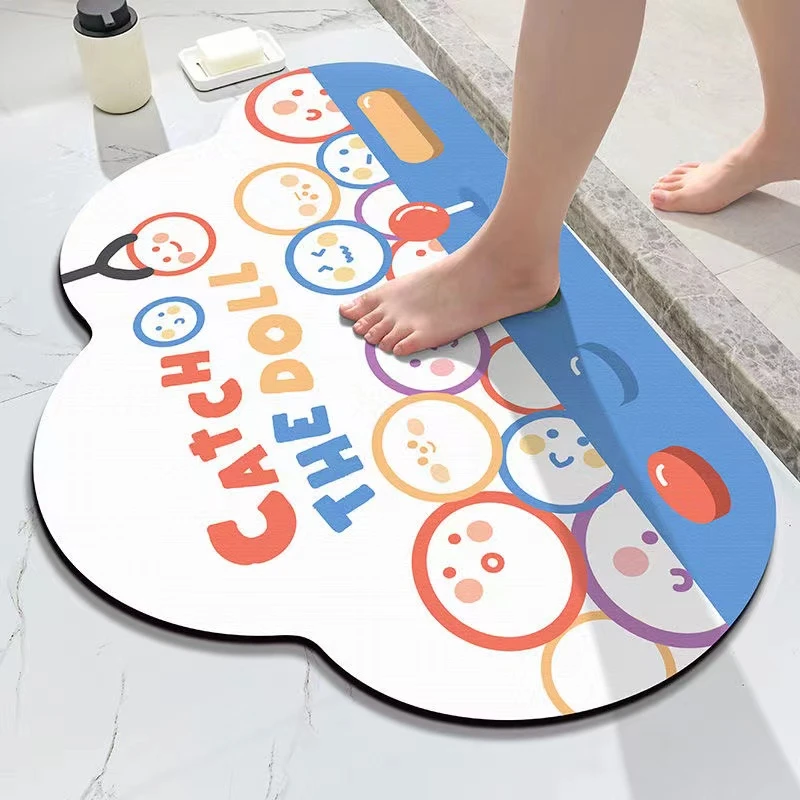 速干厕所浴室硅藻泥地垫防滑吸水家用脚垫玄关卫生间