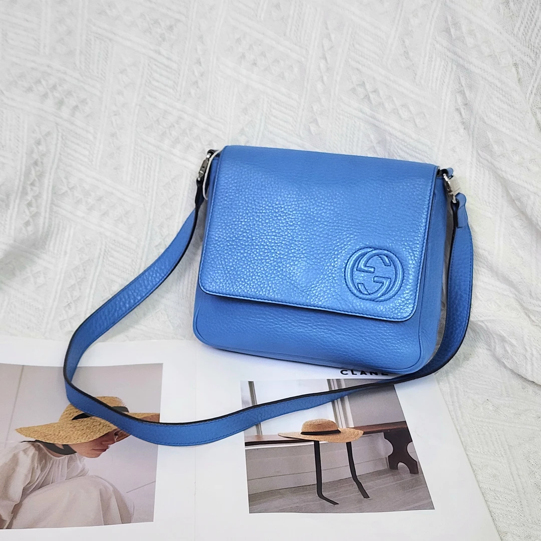 95新 GUCCI/古驰 双G小熊mini相机单肩包