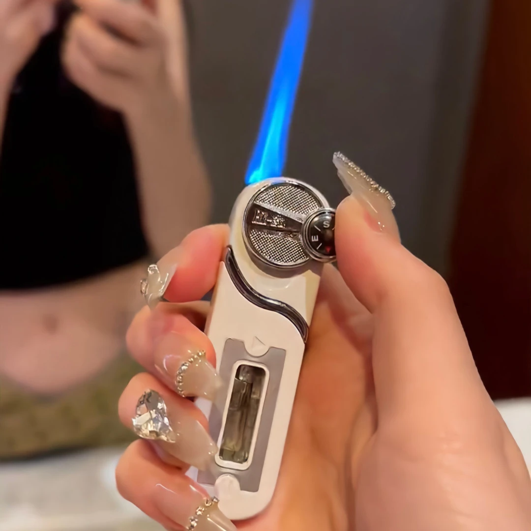 国潮网红创意摇臂打火机高颜值带指南针简约送女友闺蜜小众礼物