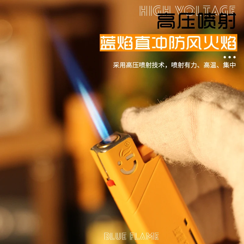 新款龙顺金属防风打火机直冲蓝焰加厚耐用个性便携创意男士打火机