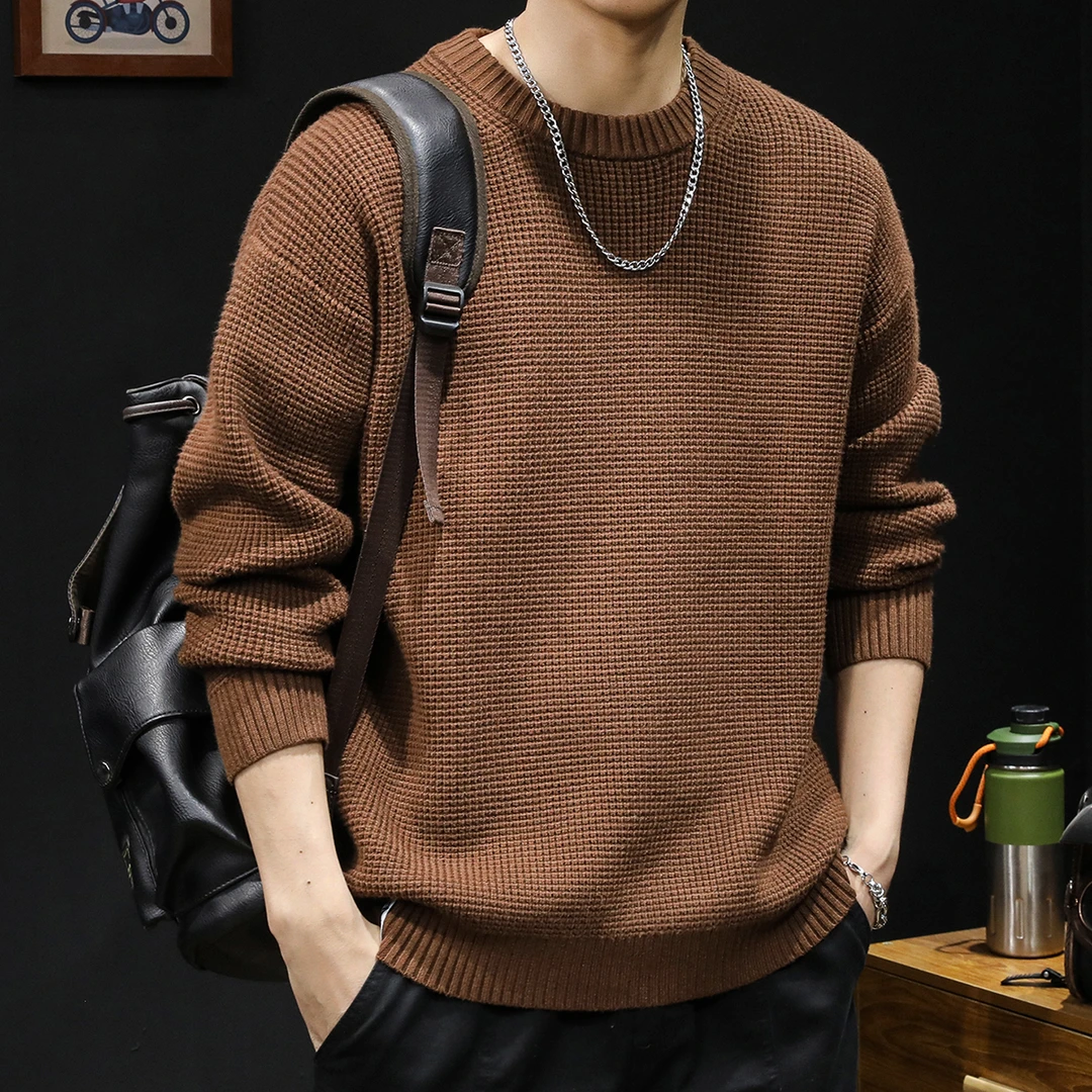 MR.MUDI/穆迪先生美式毛衣男冬季新款慵懒潮牌宽松大码外套秋冬款