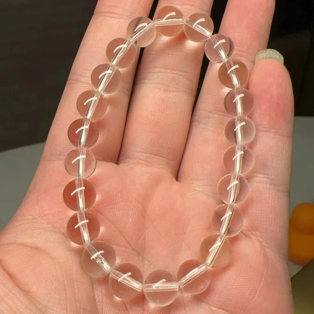 8A净体白水晶8mm左右多样性发其一