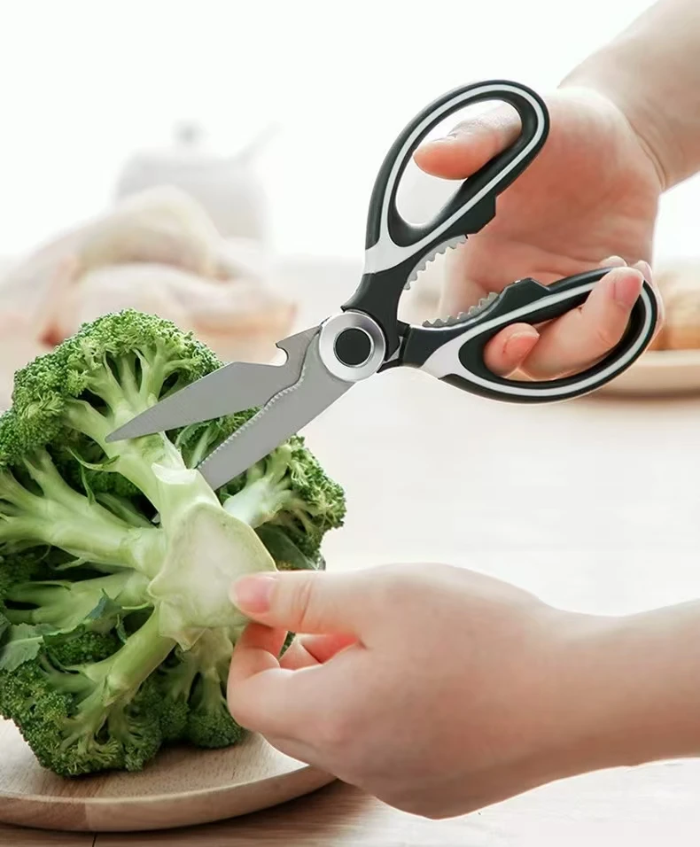 多功能省力不锈钢剪刀厨房剪厨用工具手工熊猫家用剪刀