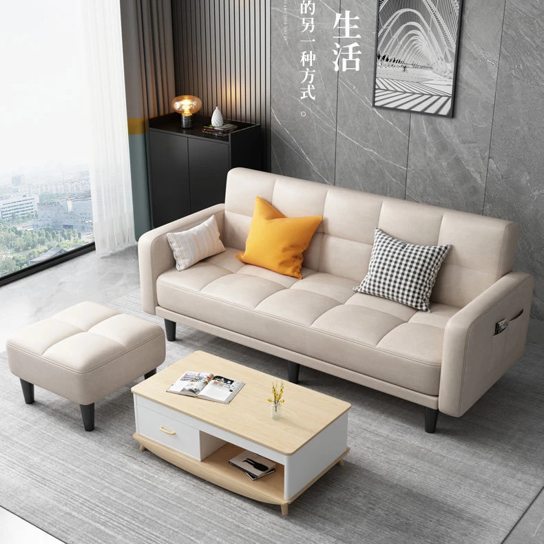 多功能折叠沙发床两用布艺沙发简易单客厅出租房折叠床懒人小户型