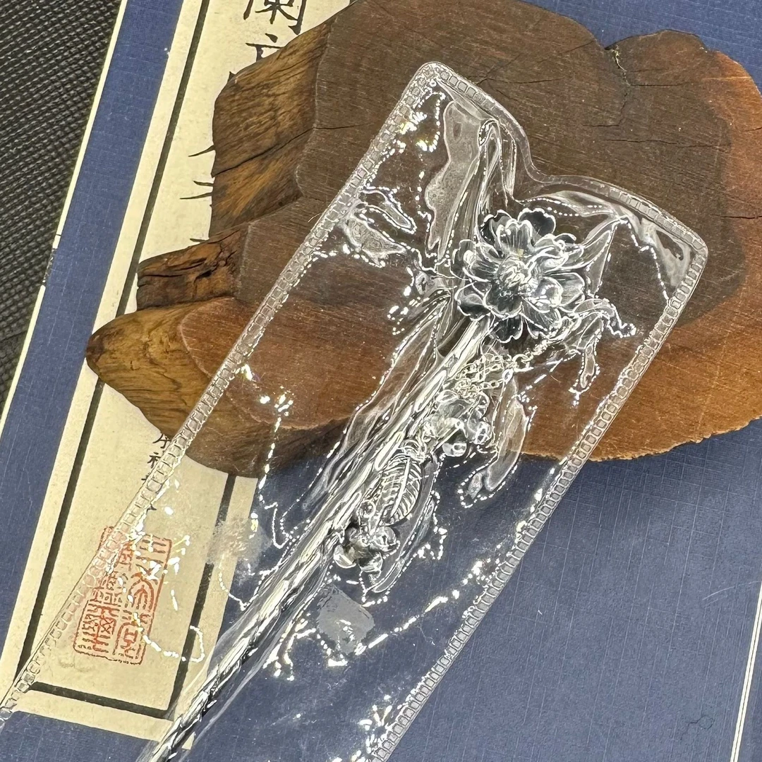 济银 足银银制品 足银999银发簪做旧古风簪子民族风中式百搭气质